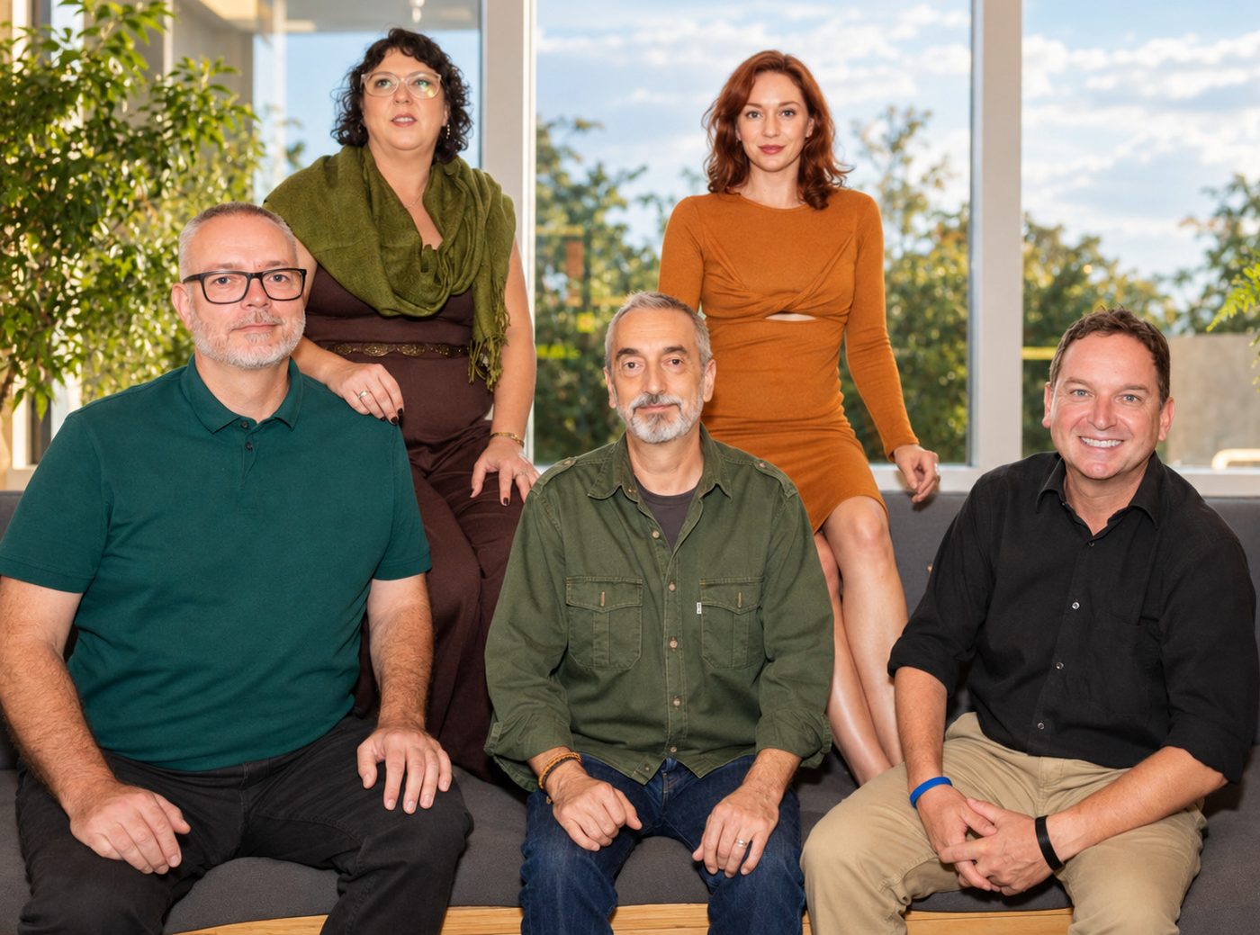 The five members of the Gateway Mercosur team seated together in front of a window